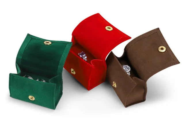 microfibre jewelry storage pouch ring earstuds earring packaging 7 microfibre ring organizer