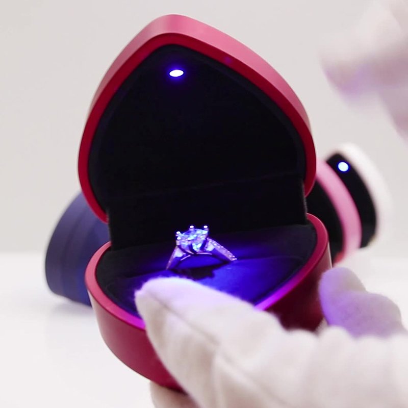 led light ring box jewelry