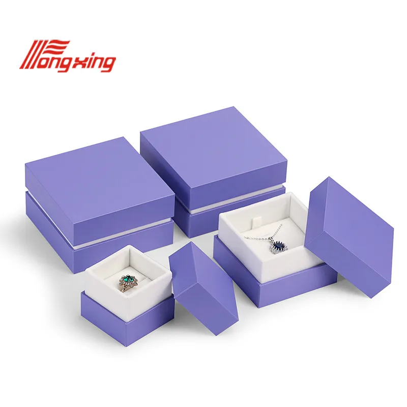 blue simple lightweight mini jewelry paper box 6 스펀지가 들어 있는 미니 종이 상자