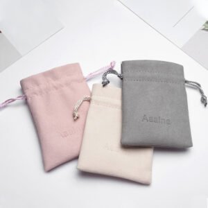 velvet fabric pouch