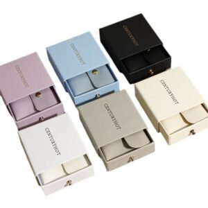 white and purple paper box