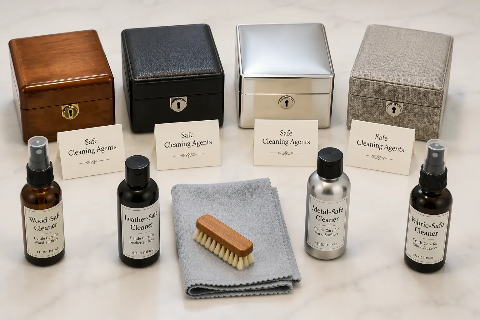 Safe Cleaning Agents for Different Jewelry Box Exterior Materials