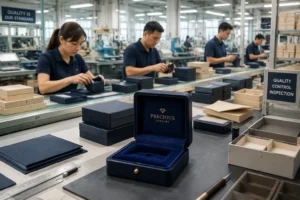 What are the typical factory MOQs for rigid custom jewelry boxes runs?